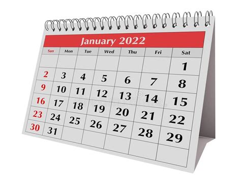Planner Del Calendario Di Gennaio 2022 A Colori Pastel Illustrazione