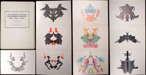 Vintage Rorschach Test Psychodiagnostic Plates Ink Blot Cards Hans