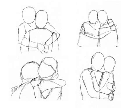 Draw People Hugging With These Four Easy Methods Let S Draw Today