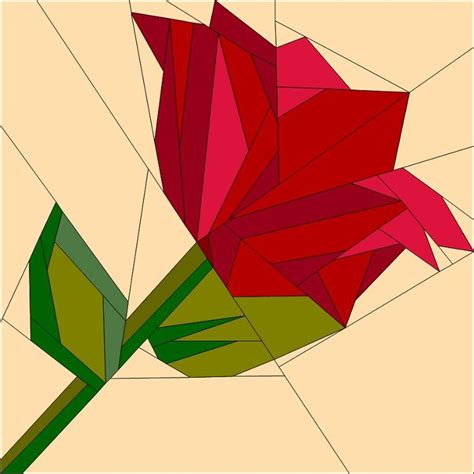 Valentine S Rose Craftsy Free Paper Piecing Patterns Paper Pieced