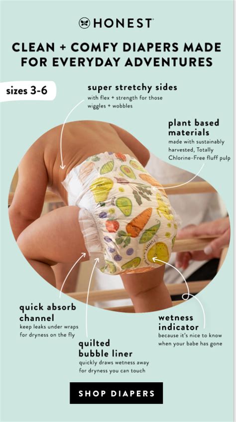 Honest Clean Conscious Diapers Are Made With Stretchy Side Panels For