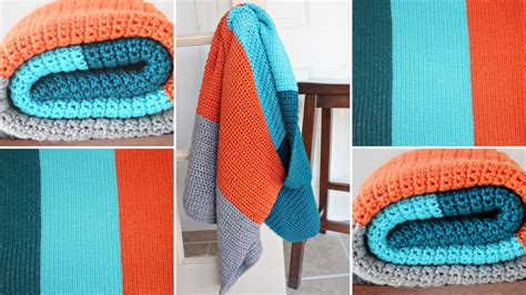 Color Block Crochet Blanket Pattern Free Color Blocked Afghan