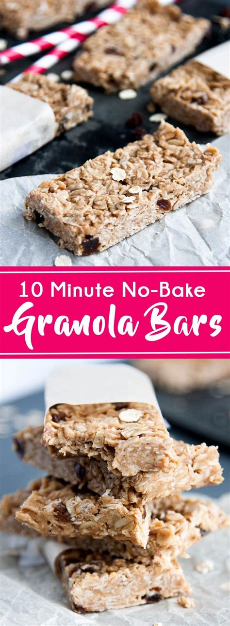Recipe makes 4 servings at 1 cup oatmeal, 1/2 banana, 1 1/2 teaspoons almond butter and 1 1/2 teaspoons honey each. No-Bake Peanut Butter Oatmeal Granola Bars | Recipe | Low ...