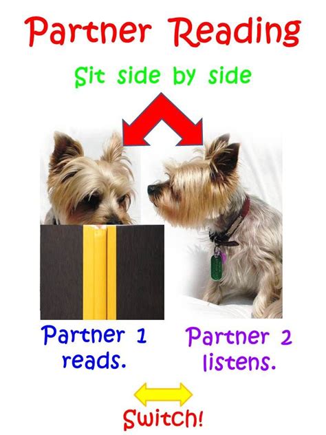 Partner Reading Anchor Chart Elementary Reading Reading