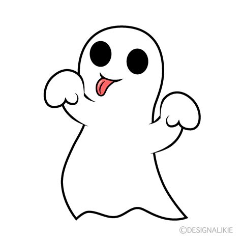 Free Smiling Ghost Cartoon Image｜charatoon