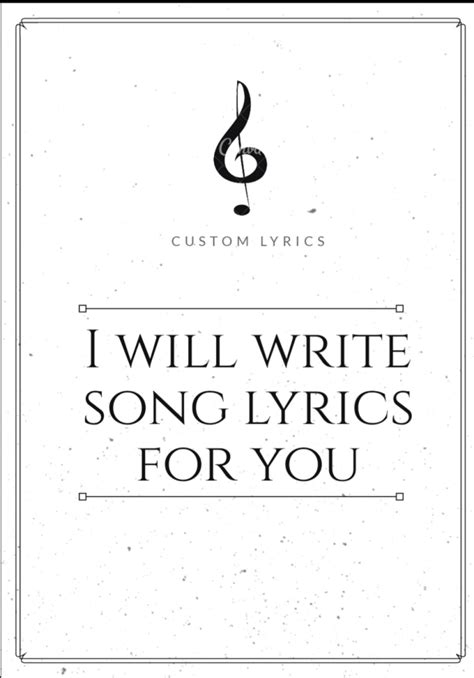 Write Custom Song Lyrics For You By Lyricsbriana Fiverr