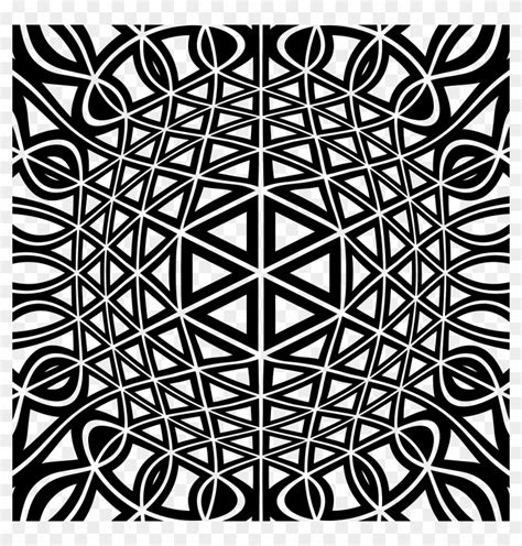 Graphic Black And White Geometric Transparent Black Geometric Design
