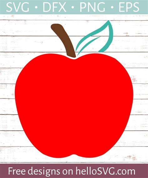 Solid Red Apple SVG - Free SVG files | HelloSVG.com
