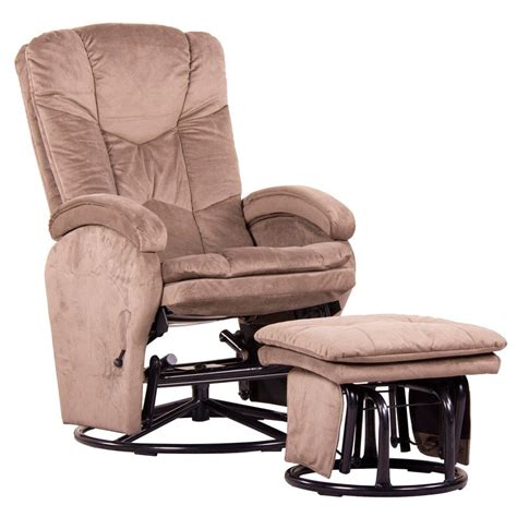 Push Back Recliner Glider Rocker With Swivel And Brake Includes Free