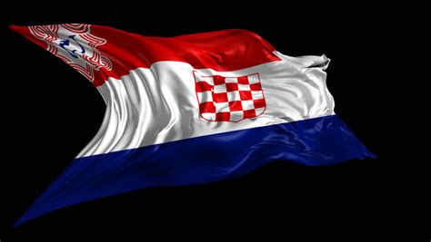 The coat of arms consists of one main shield (a. Flag Of Croatia Beautiful 3d Animation Croatia Flag With Alpha Channel Stock Footage Video ...