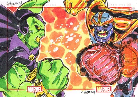 Marvel 75 Drax Vs Thanos By Ayersart On Deviantart