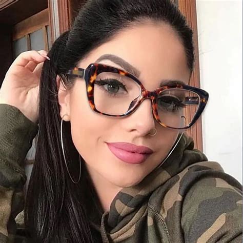 unisex fashion summer style clear cat eye glasses for women frames optical myopia eyewear