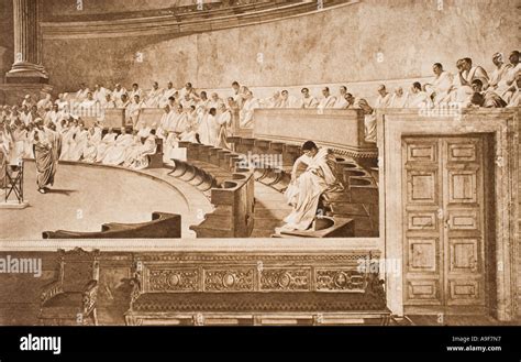 Cicero And Catiline In The Roman Senate Stock Photo Alamy