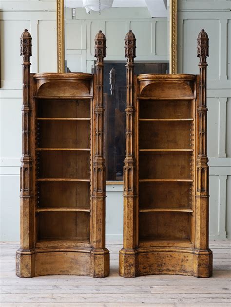 A Pair Of 19th Century Gothic Bookcases Drew Pritchard Ltd