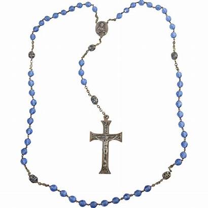 Italian Rosary Beads Crystal Glass Faceted Crucifix