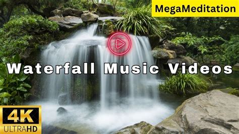 Beautiful Waterfall And Relaxing Music And Calming 4k Waterfall Nature Sleep Relaxation Youtube