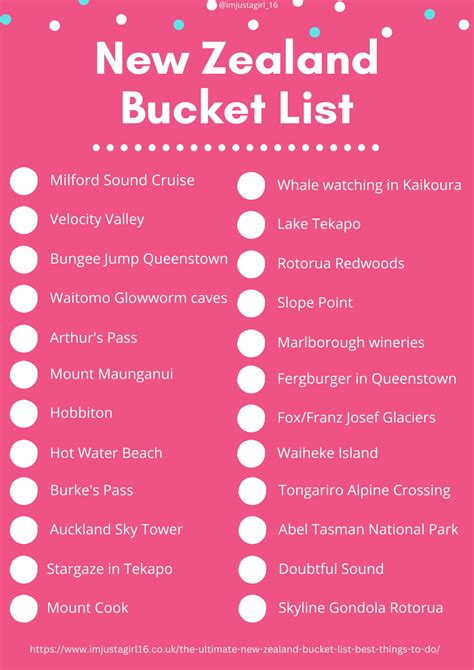 New Zealand Bucket List Ideas 1 Im Just A Girl