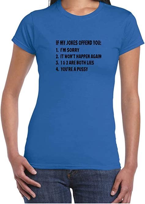 Womens Funny T Shirts Im Sorry If My Jokes Offend You Tshirt Roy 2xl
