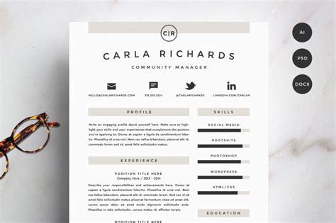 30 Sexy Resume Templates Guaranteed To Get You Hired Inspirationfeed