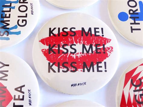Kiss Me Kiss Me Kiss Me Pocket Mirror Lips 58mm By Max Rosie Alright