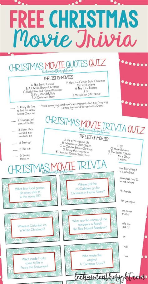 Each set of christmas trivia game printables that we offer have 20 questions. Free Printable Christmas Movie Trivia: Christmas Game ...
