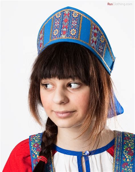 Russian Headdress Kokoshnik Dunasha With Ribbons