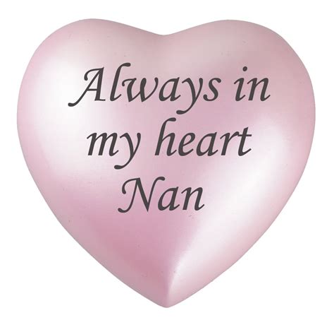 Always In My Heart Nan Pink Heart Brass Keepsake Urn Love To Treasure