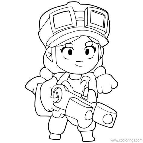 Brawl Stars Coloring Pages Shelly Black And White