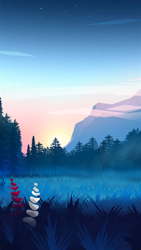 2160x3840 Mountains Digital Art Minimalist Sony Xperia Xxzz5 Premium