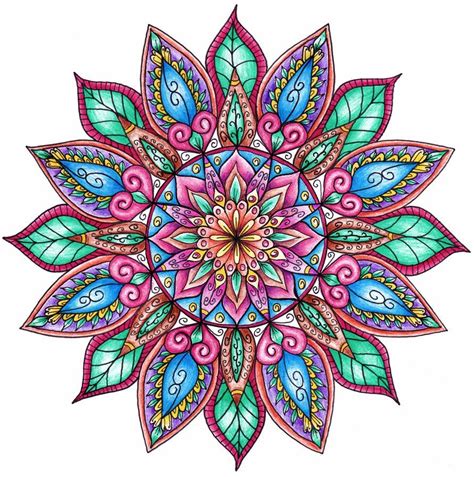 Finished Colouring Floral Mandala By Welshpixie Blinit Effy Moom Free Coloring Picture wallpaper give a chance to color on the wall without getting in trouble! Fill the walls of your home or office with stress-relieving [effymoom.blogspot.com]
