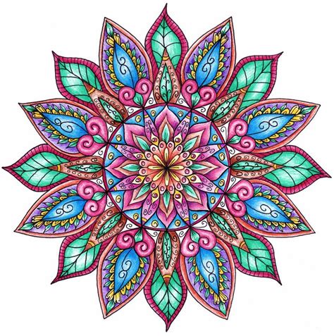 Colourful Mandala Buntes Mandala Tattoo Mandala Design Mandala