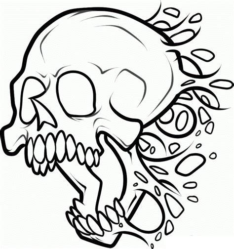 Day Of The Dead Skull Coloring Pages Coloring Home
