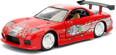 Buy Jada 132 Fast And Furious Doms Mazda Rx 7 Diecast Model Car Red 132 Scale Online At