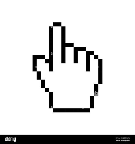 Hand Cursor Mouse Icon Cursor Pixel Pointer Vector Web Finger Click