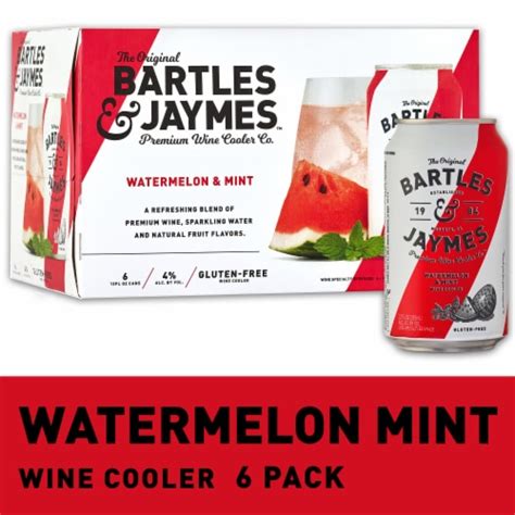 Bartles And Jaymes Watermelon Mint California Wine Cooler Cans 6 Cans