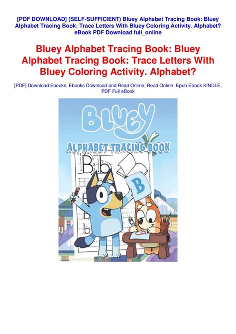 Self Sufficient Bluey Alphabet Tracing Book Bluey Alphabet