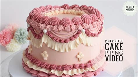 How To Make Vintage Style Mini Cake Tutorialcake Decoratingmini Cake