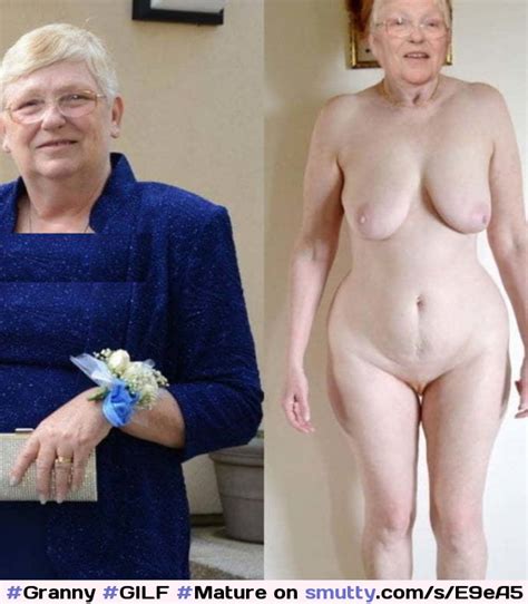 Dressed And Undressed Granny With Shaved Pussy Granny Gilf Mature