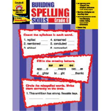 Evan Moor Building Spelling Skills Teachers Edition Grade 6