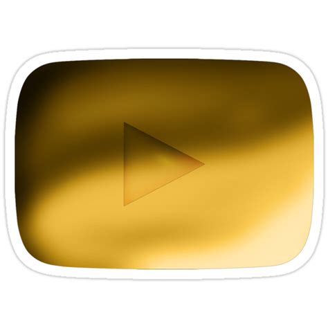 Gold donut button template vector , app, cone, circular, click, analog, button, concentric, circle, brushed, isolated, panel, level, round, power, design, interface, gold, metal, multimedia, realistic, white. "youtube Gold Play Button" Stickers by championx91 | Redbubble