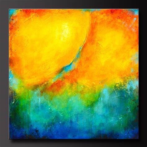 Color Splash 30 X 30 Abstract Acrylic Painting Huge