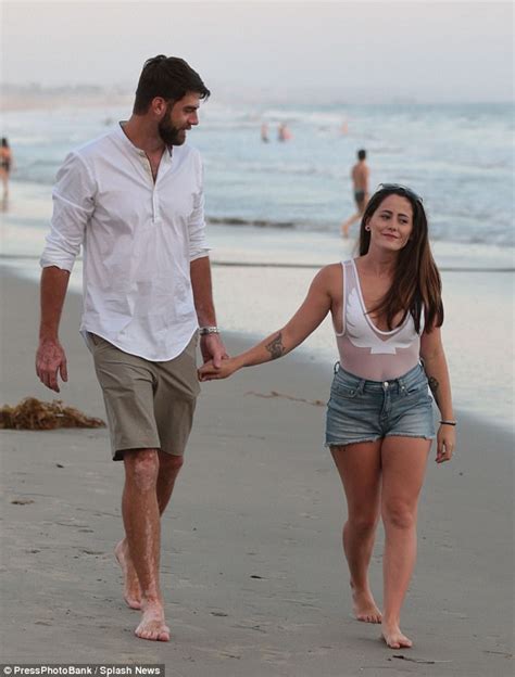 Jenelle Evans Dons Sheer Swimsuit At The Beach Daily Mail Online