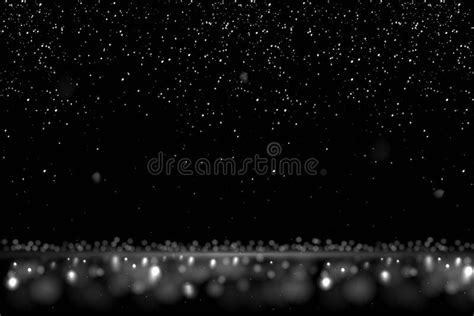 White Glitter Abstract Background Shining Sparkling Particles Of Light