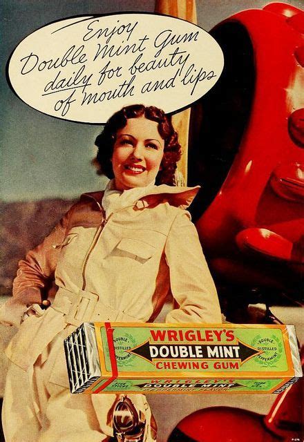 Wrigleys Double Mint Chewing Gum Vintage Advertising Art Old
