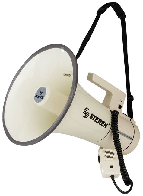 Megaphone With Siren Lapel Microphone 35 Watts Steren Usa Steren