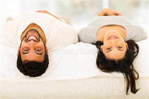 Romantic Couple Lying On A Bed Stock Image Image Of Honeymoon Close