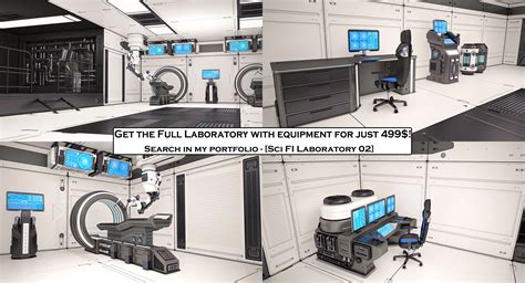 Sci Fi Lab Computer 3D Model 129 Fbx Max Obj Free3D