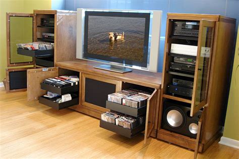 Like The Drawers For Media Audio Cabinet Wall Unit Home Theater