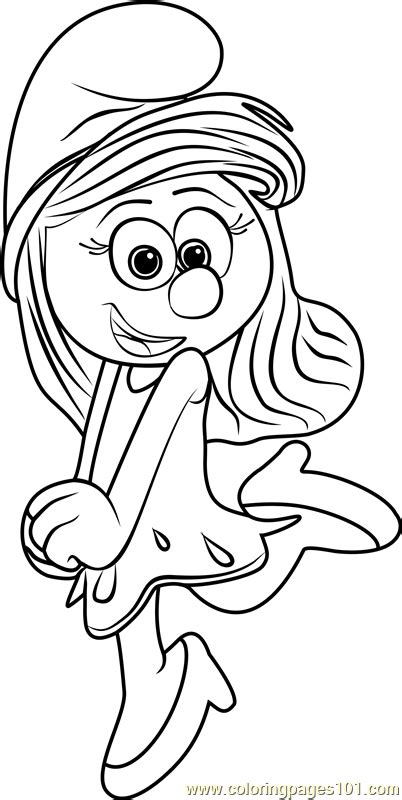 Smurfette Coloring Page For Kids Free Smurfs The Lost Village