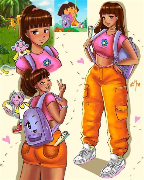 Idraw 🏽 Iteach👩🏽‍🏫 Icreate 🎨 On Instagram Dora The Explorer Grown Up💗